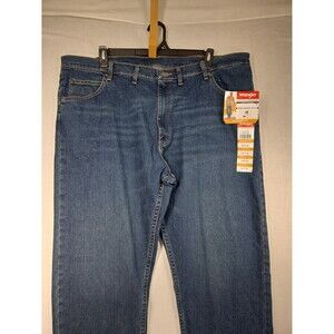 NEW Wrangler Relaxed Fit Jeans Relaxed Seat & Thigh Mens 44x32 Dark Wash Stretch